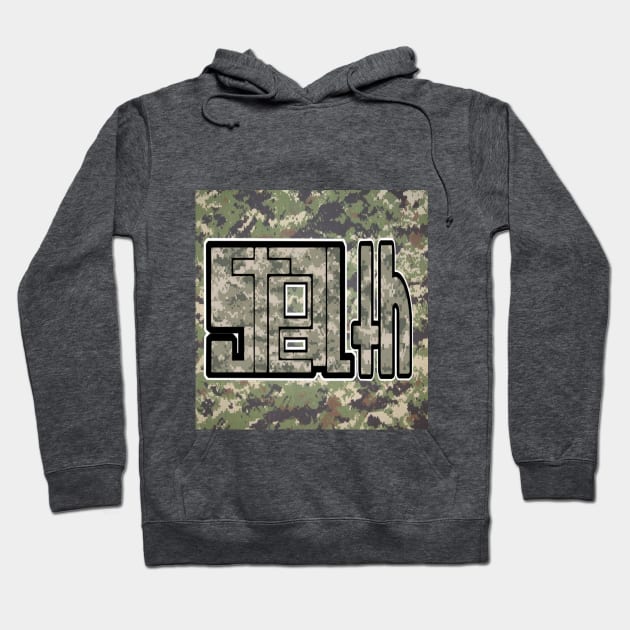 Stealth logo camo Hoodie by SuperDudes Superstore